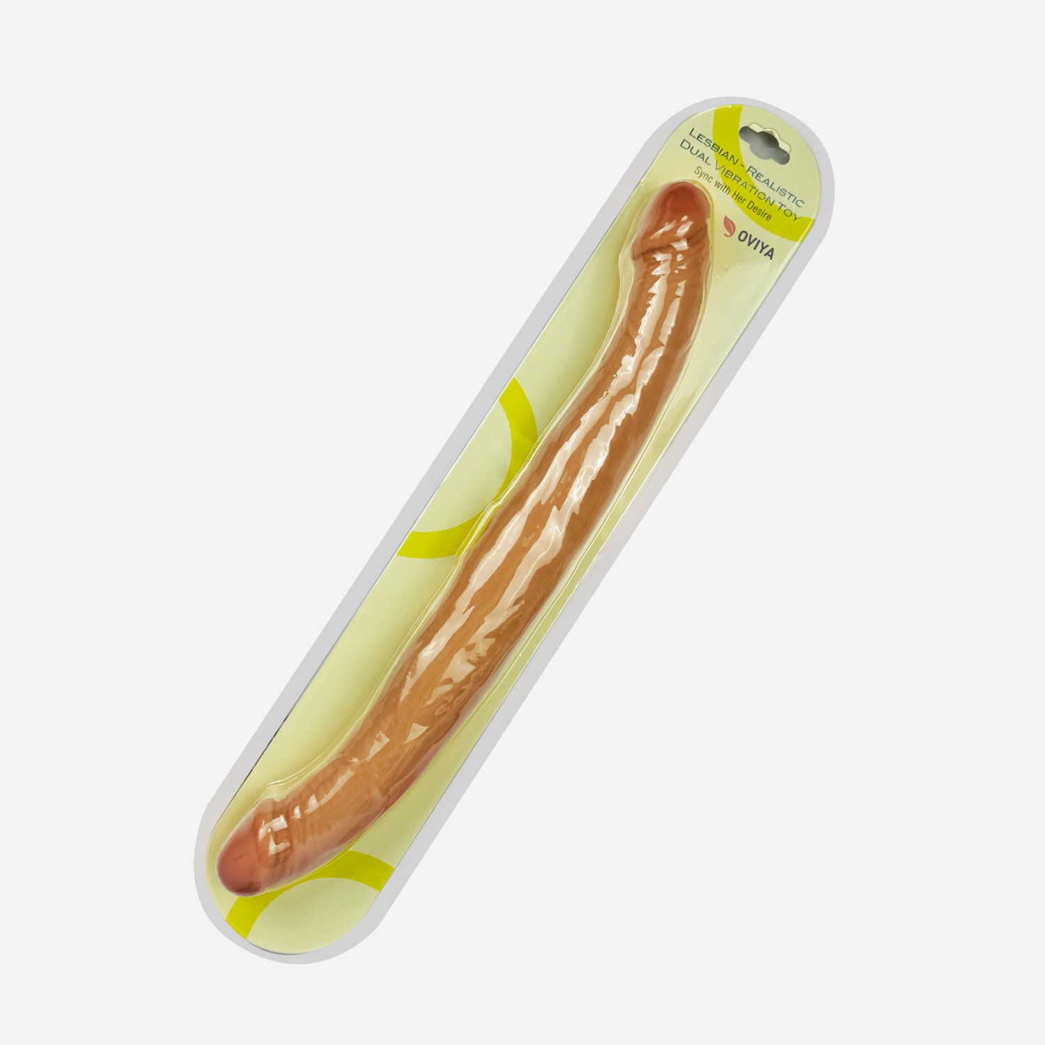 OVIYA Dual-Ended Realistic Dildo Vibrator for Solo or Couples Play DLV01