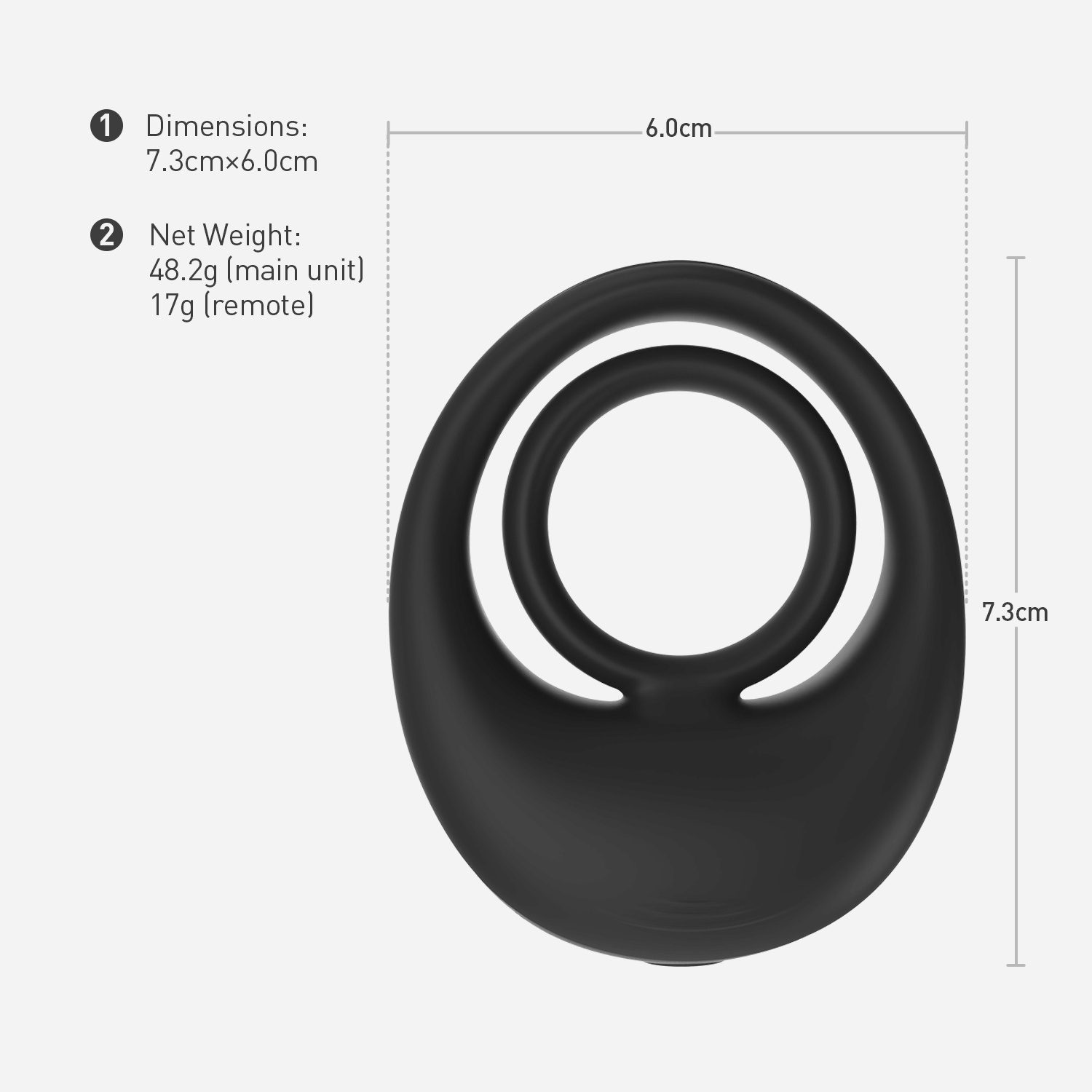 OVIYA Dual Cock Ring Vibrator for Enhanced Endurance CKR01