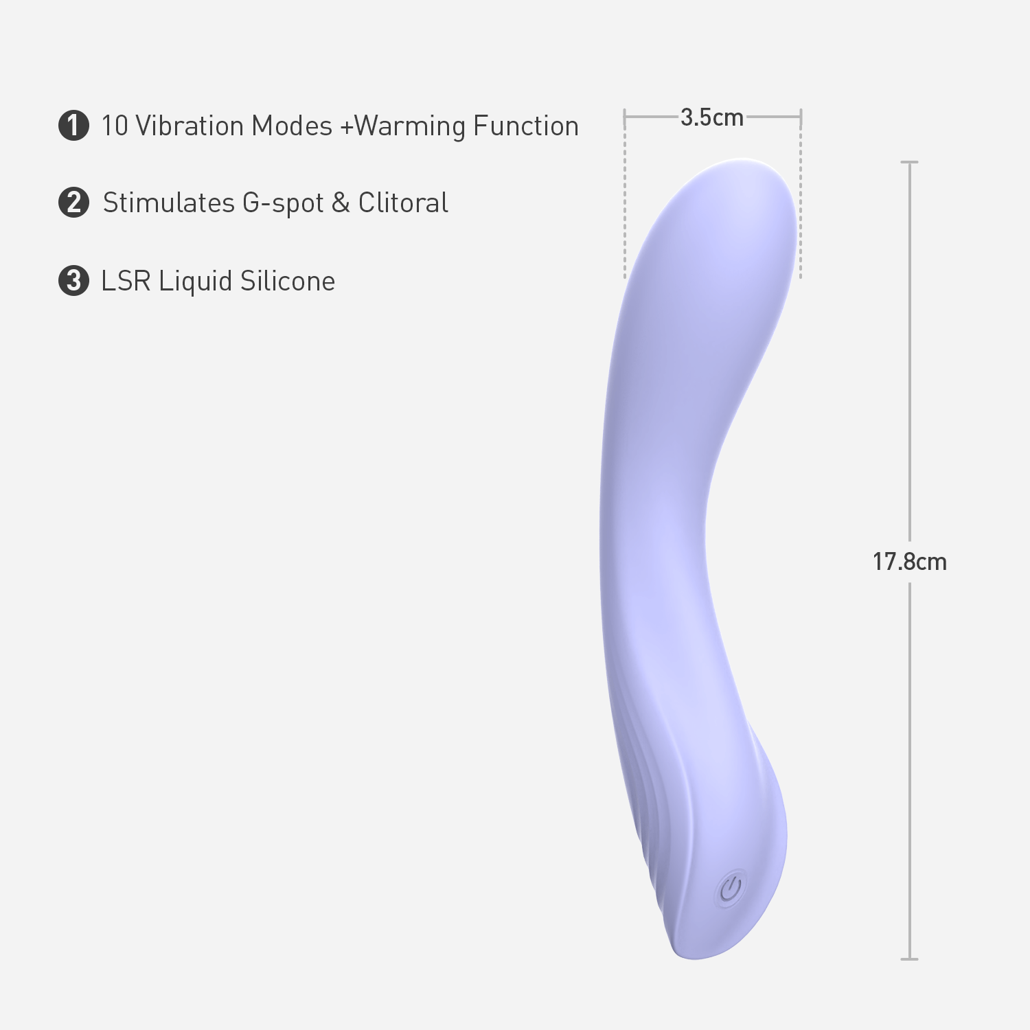 OVIYA Heated G-Spot Vibrator for Internal & Clitoral Relief GSV01