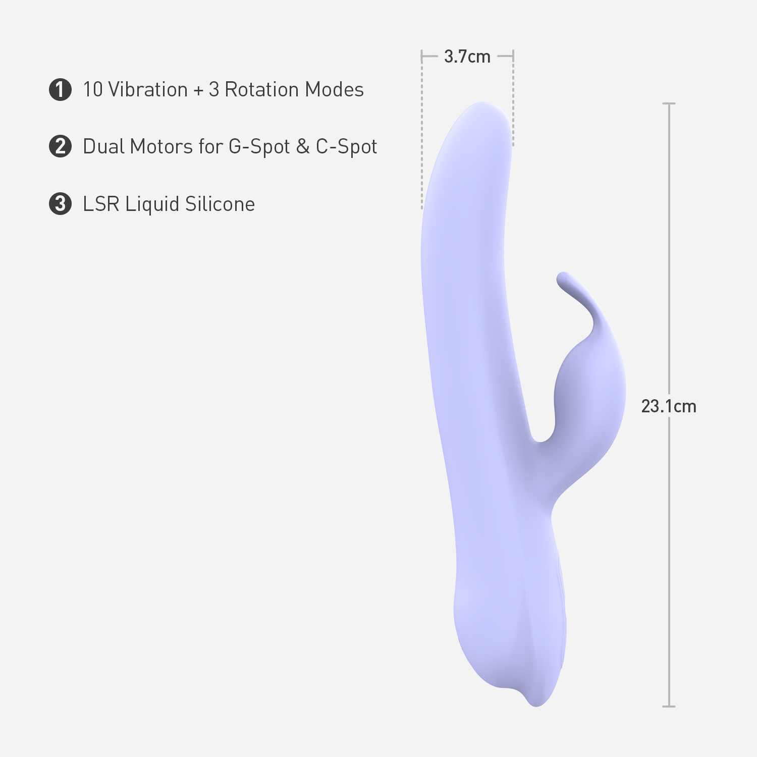 OVIYA Dual Motor Rabbit Vibrator for Clitoral & G-Spot Pleasure RBV02