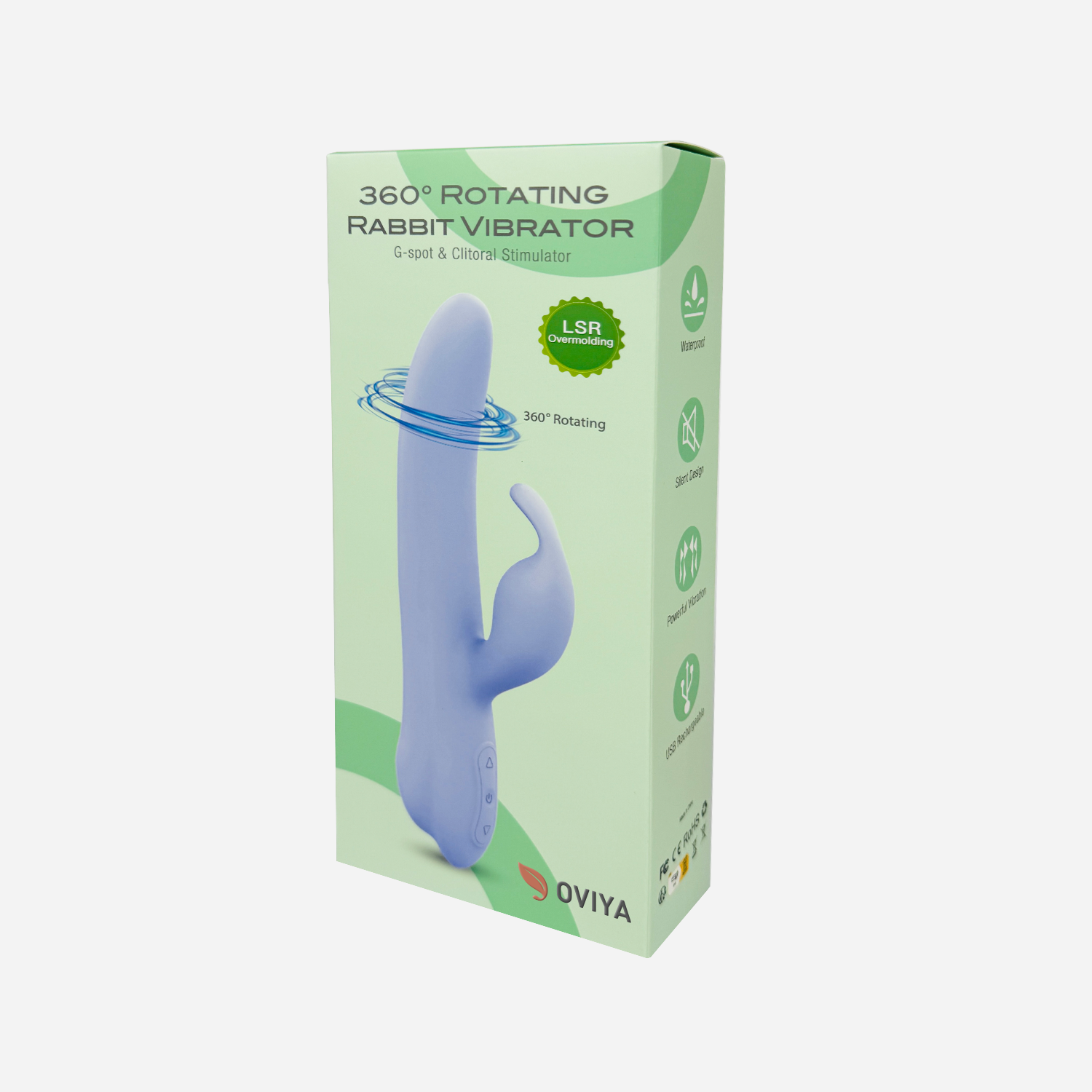 OVIYA Dual Motor Rabbit Vibrator for Clitoral & G-Spot Pleasure RBV02